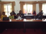 De gauche  droite: Pr Njikam (FLSH), Dr Ikele (FSEGA), Dr Ngaba (FMSB), Dr Oben Mbeng (ISH): cliquer pour aggrandir