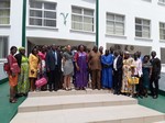 Photo de famille ceremonie ouverture-Representante ONUSIDA Cmr en violet au centr: cliquer pour aggrandir